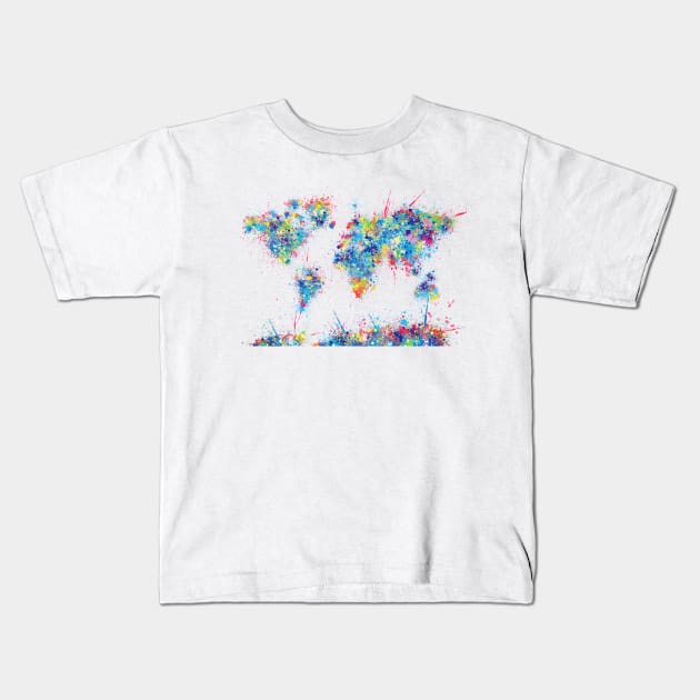 world map Kids T-Shirt by BekimART